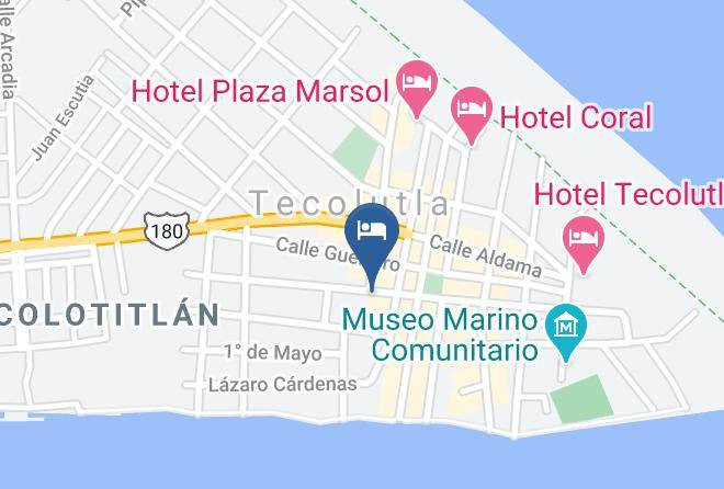Tecolutla - Hotel Colonial Maps