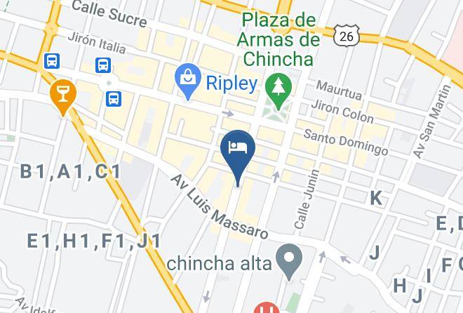 Chincha - Hotel Columbus & Restaurant Maps