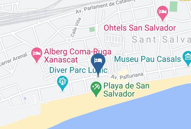 Hotel Comarruga Platja Map