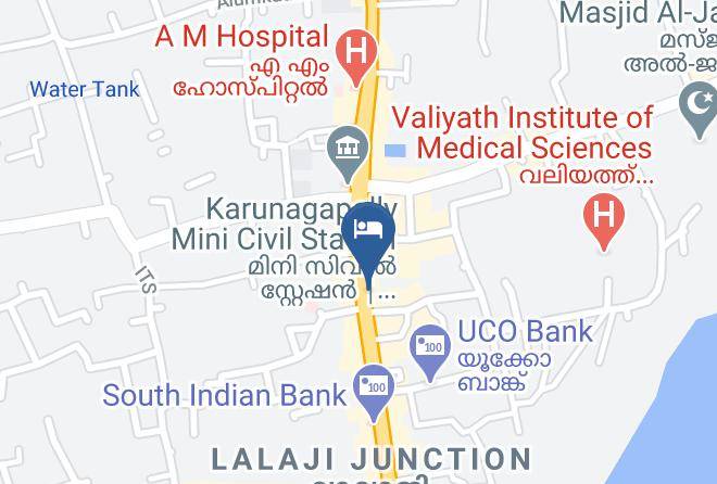 Karunagappally - Hotel Comfort Regency Maps