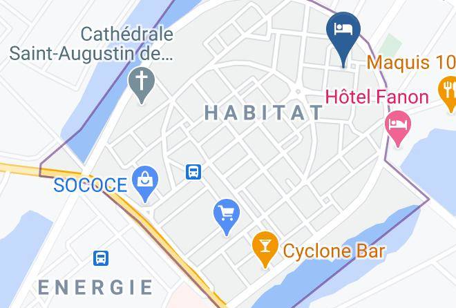 Yamoussoukro - Hotel Complexe Le Vallon Maps