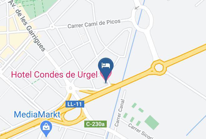 Lleida - Hotel Condes De Urgel Maps