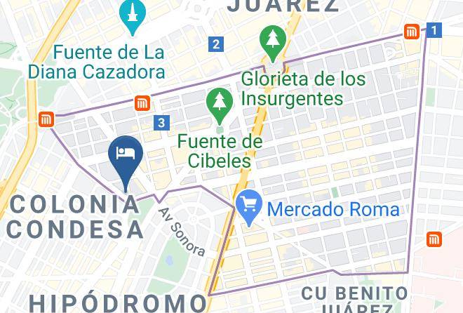 Cuauhtemoc - Hotel Condesa Maps