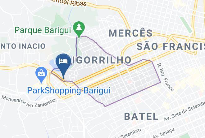 Curitiba - Hotel Confiance Barigui Maps