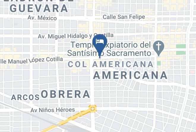 Guadalajara - Hotel Consulado Maps