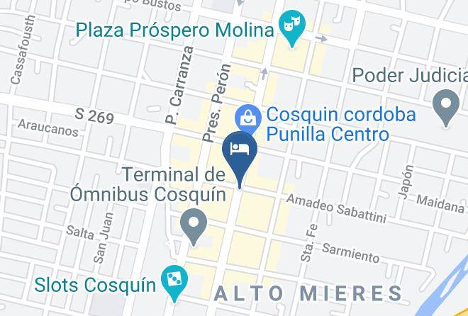 Punilla Department - Hotel Continental Cosquin Confiteria Y Restaurant Las Vegas Maps