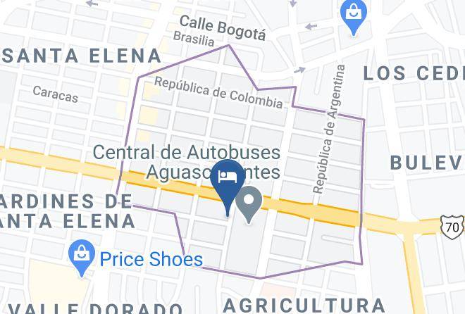 Aguascalientes Las Americas - Hotel Continental Maps