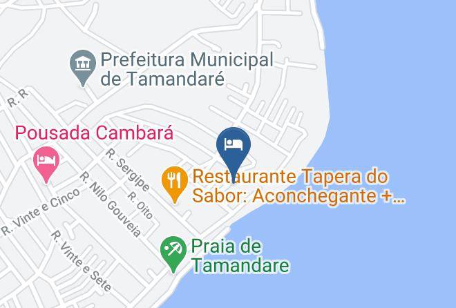 Hotel Coral Beach Tamandare Mapa
 - Pernambuco - Tamandare