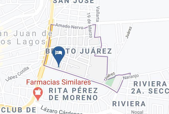 San Juan De Los Lagos - Hotel Coral Maps