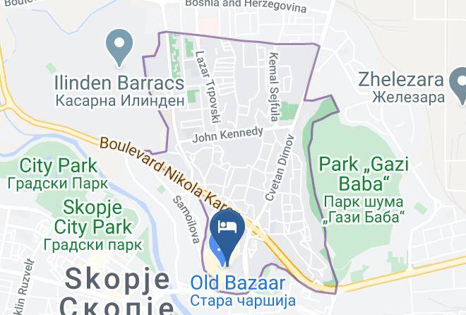 Skopje - Hotel Corona Maps