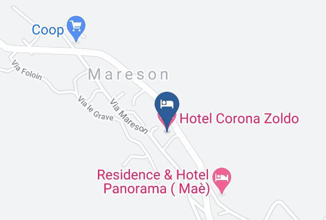 Belluno - Hotel Corona Zoldo Maps