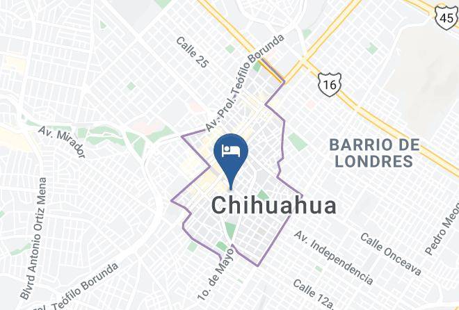 Chihuahua City Center - Hotel Cortez Maps