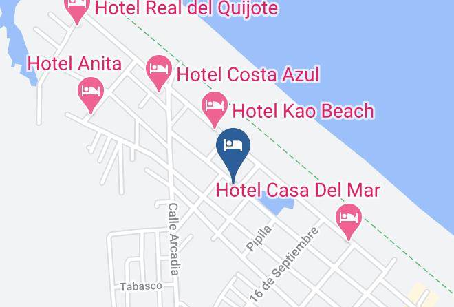 Tecolutla - Holtel Montecarlo Maps