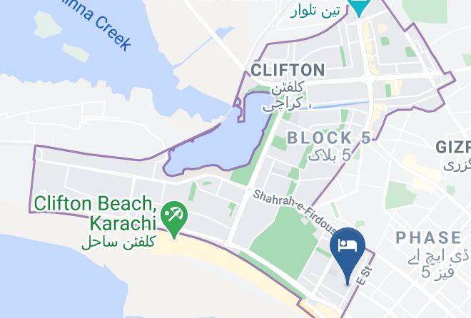 Karachi - Hotel Cosy Beach Vista Maps