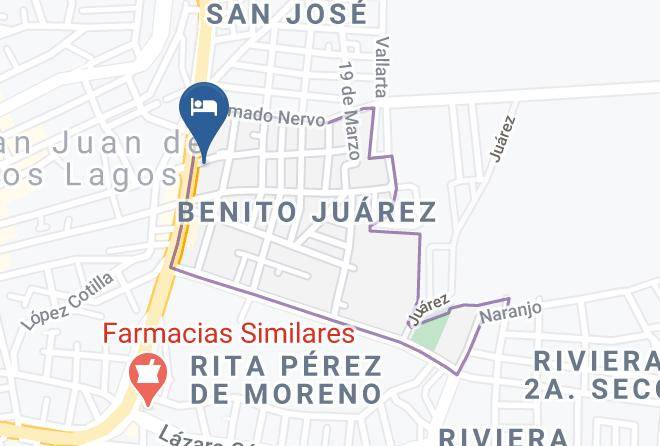 San Juan De Los Lagos - Hotel Country Maps