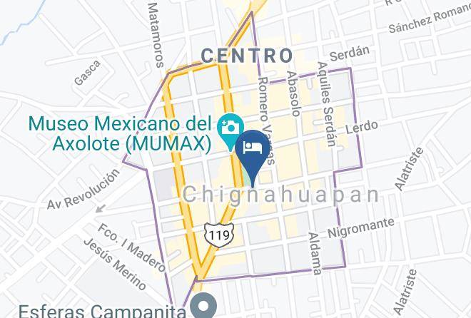 Chignahuapan - Hotel Cristal Maps