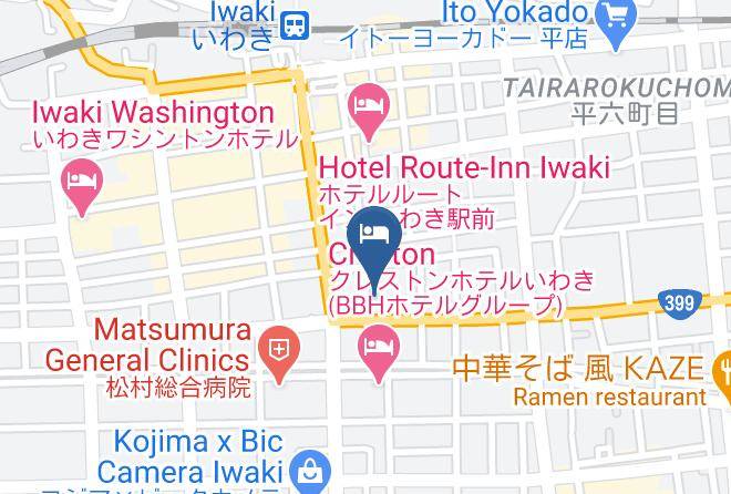 Iwaki City - Hotel Crown Hills Iwaki Maps