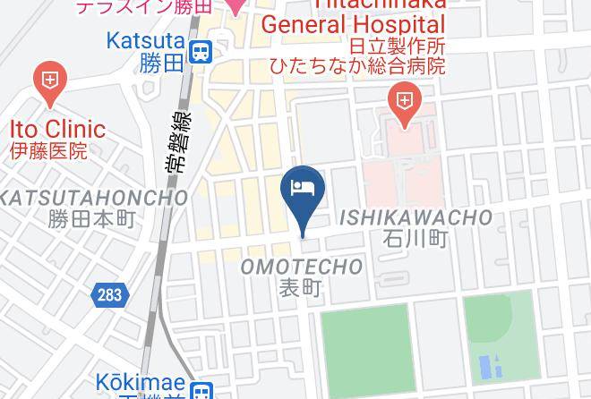 Hitachinaka City - Hotel Crown Hills Katsuta Omotecho Maps