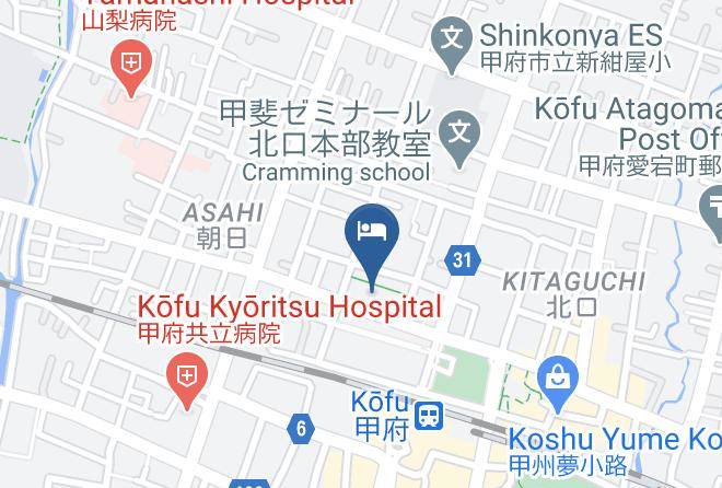 Kofu City - Hotel Crown Hills Kofu Maps