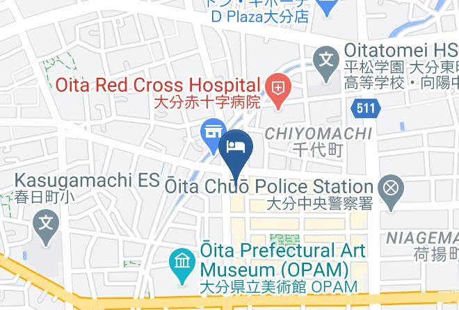Oita City - Hotel Crown Hills Oita Maps
