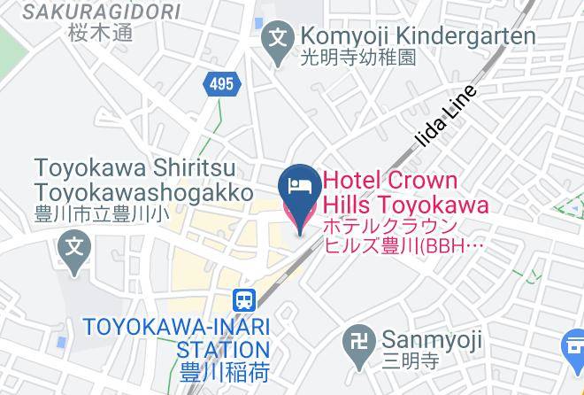 Toyokawa City - Hotel Crown Hills Toyokawa Maps