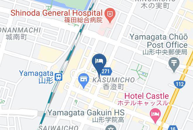 Yamagata City - Hotel Crown Hills Yamagata Maps