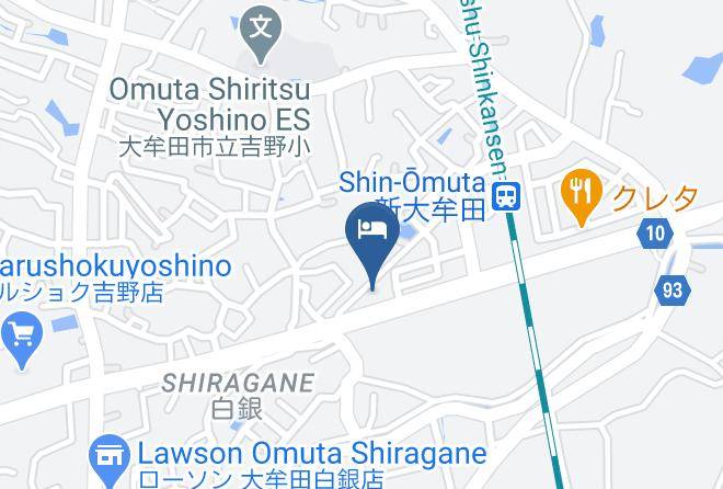 Omuta City - Hotel C&s Shin Omuta Maps