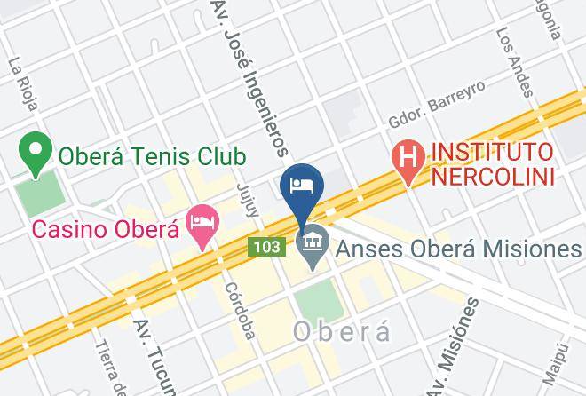 Obera - Hotel Cuatro Pinos Maps