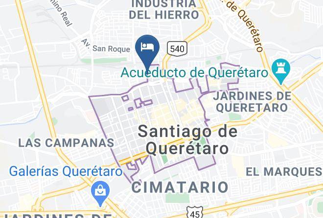 Santiago De Queretaro - Hotel Cuauhtemoc Maps