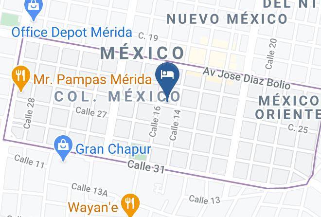 Merida - Hotel Cupules Maps