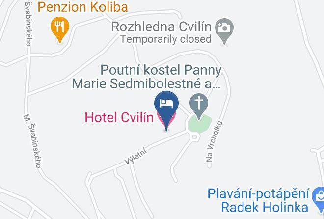 Hotel Cvilin Map