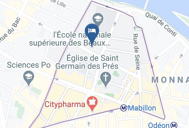 Paris - Hotel D'angleterre Saint Germain Des Pres Maps