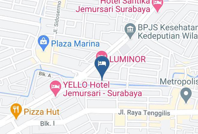 Kota Surabaya - Hotel D'season Maps