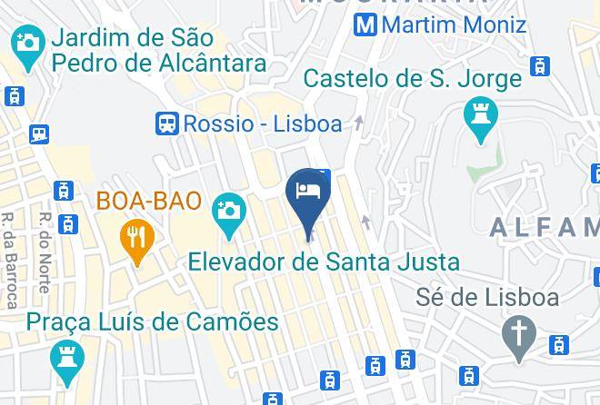 Lisbon - Hotel Da Baixa Maps