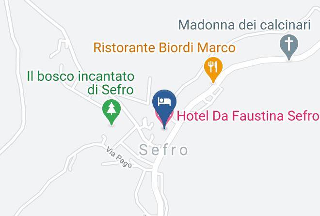 Hotel Da Faustina Sefro Map