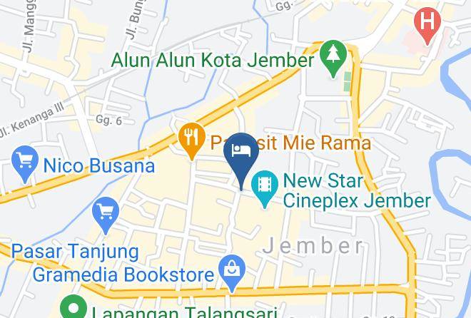 Jember Regency - Hotel Dafam Lotus Jember Maps