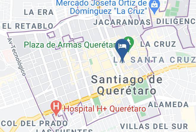Hotel Damiana Mapa
 - Queretaro - Santiago De Queretaro