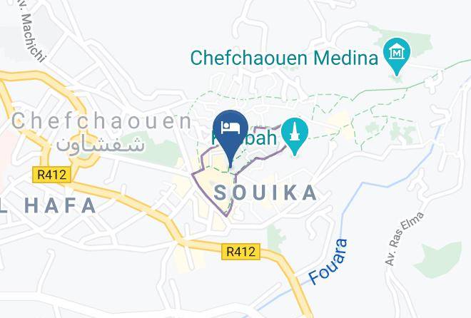 Chefchaouen - Hotel Dar Mounir Maps