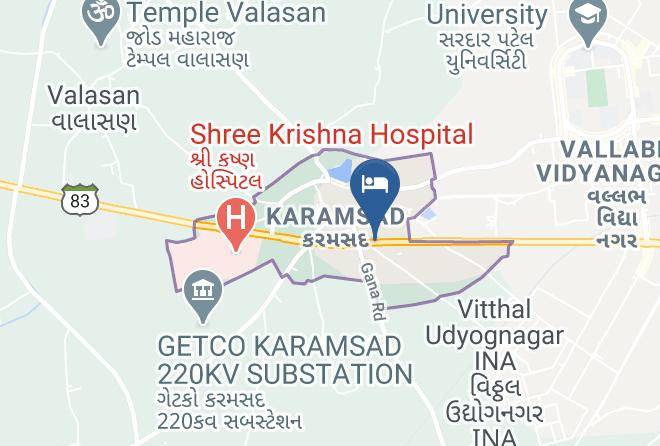 Anand - Hotel Darshan Inn Karamsad Maps