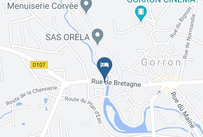 Mayenne - Hotel De Bretagne Brasserie Restaurant Gorron Maps