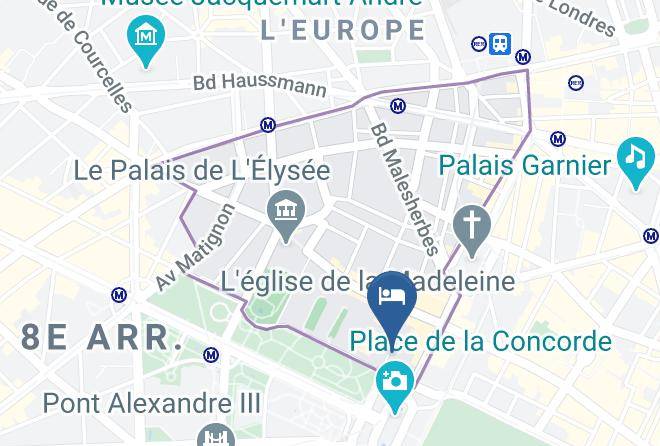 Paris - Hotel De Crillon A Rosewood Hotel Maps