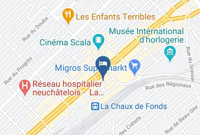 La Chaux De Fonds District - Hotel De France Maps