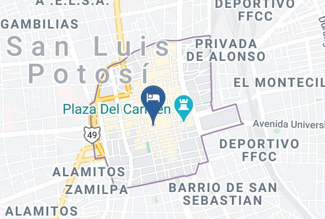 San Luis Potosi Old Town - Hotel De Gante Maps
