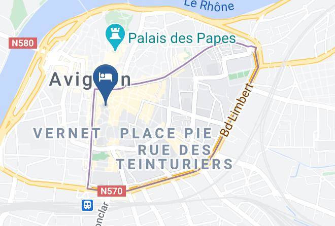 Garlande Hotel Avignon Centre Map