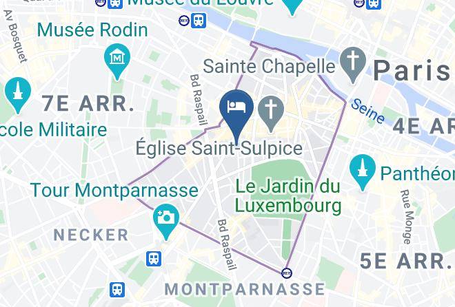 Paris - Hotel De L'abbaye Saint Germain Maps