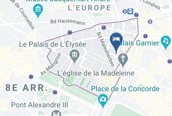 Paris - Hotel De L'arcade Maps