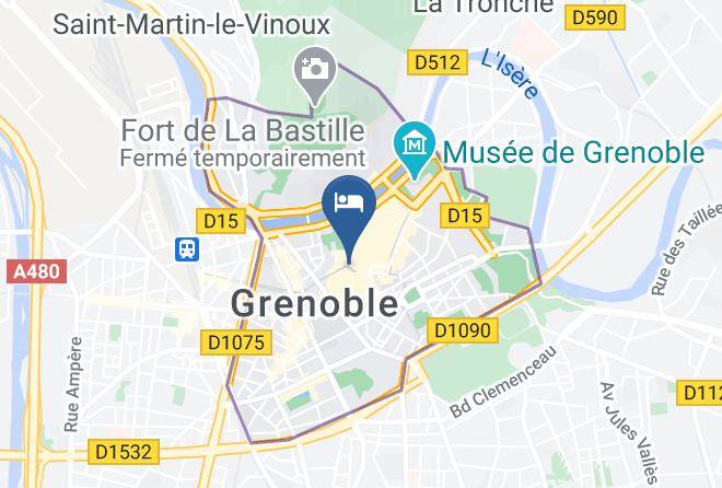 Isere - Hotel De L'europe Grenoble Hyper Centre Maps