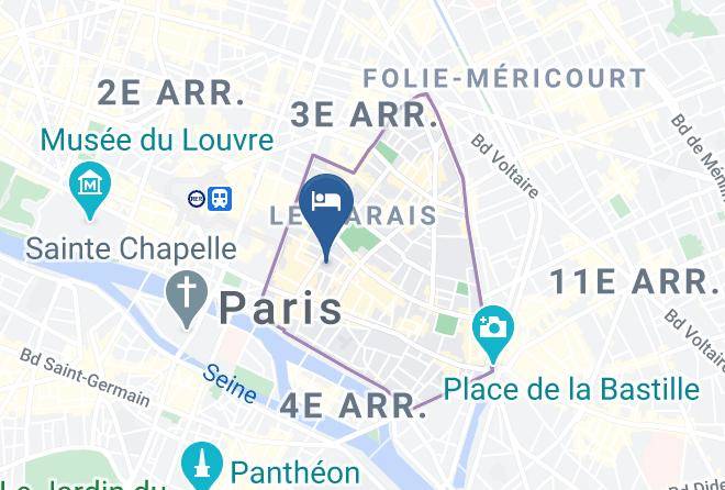Paris - Hotel De La Bretonnerie Maps