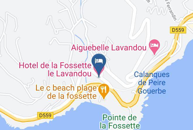 Var - Hotel De La Fossette Le Lavandou Maps
