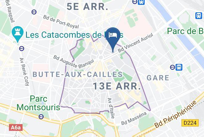 Paris - Hotel De La Place Des Alpes Maps